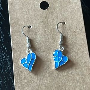 Blue heart earrings-NWT